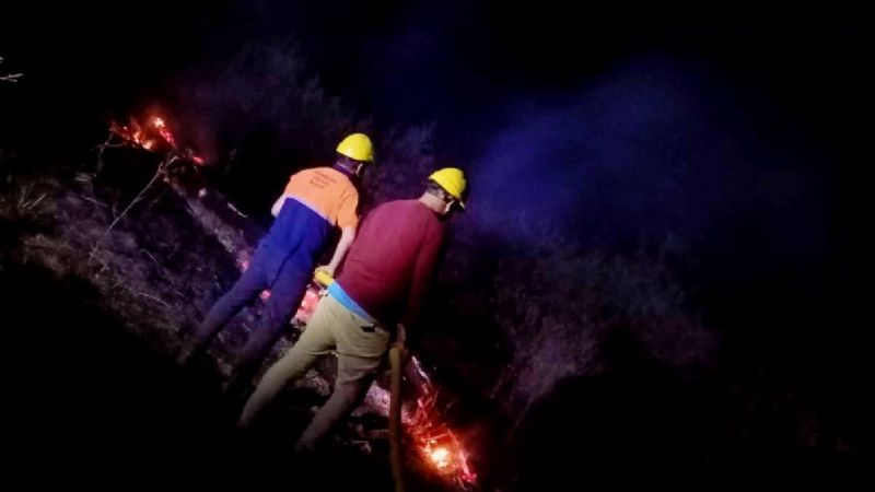 Incendio de pastizales en Huacra puso en alerta a vecinos