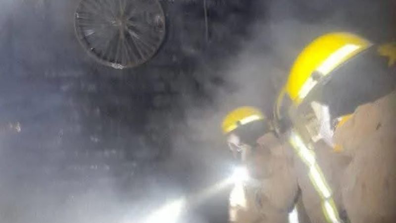 Un septuagenario internado por un incendio en su vivienda en Santa María