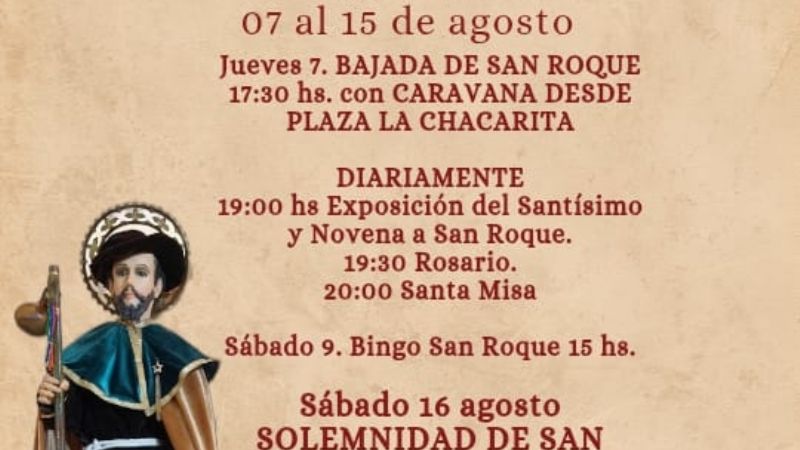 Fiestas patronales en honor de San Roque en La Chacarita