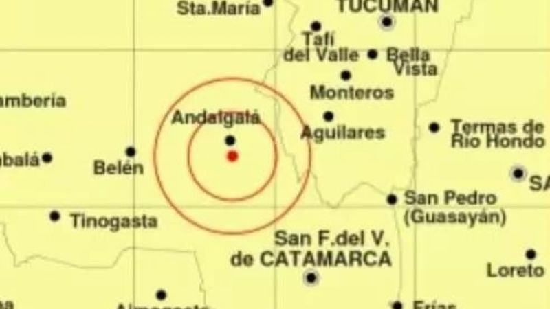 Un sismo de 2.7 sacudió Andalgalá