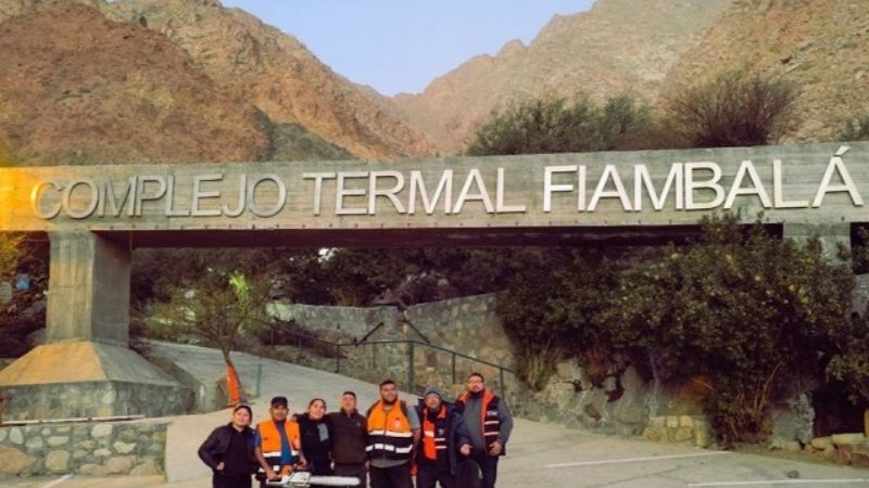 Realizaron tareas de mantenimiento en el complejo termal de Fiambalá