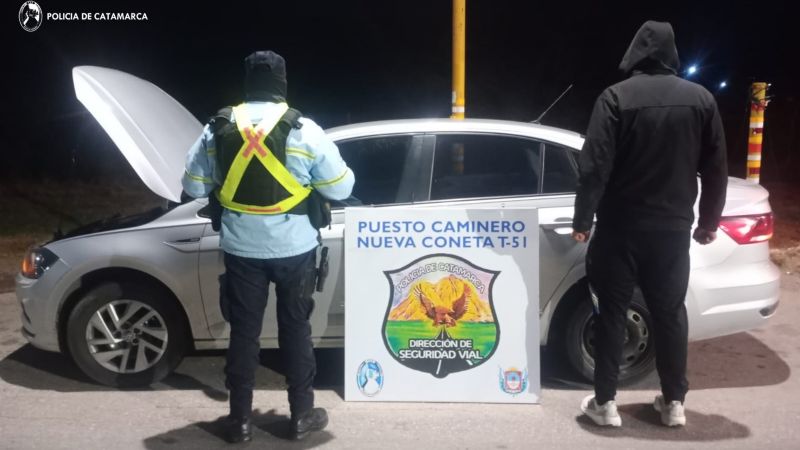 Secuestran un automóvil “mellizo” en control vehicular en Nueva Coneta