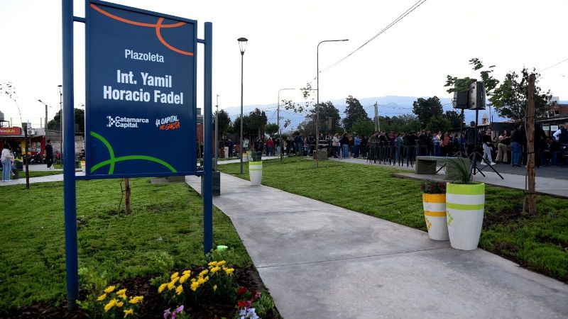 Saadi puso en valor la plazoleta Yamil Horacio Fadel