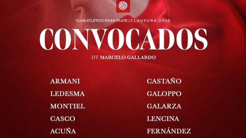 Convocados de River para enfrentar a Estudiantes