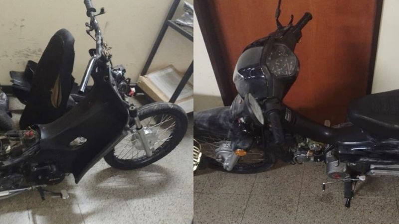 Tras un robo, descubren un desarmadero de motos clandestino