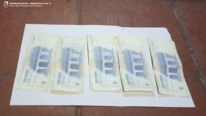 En un allanamiento secuestran $100.000