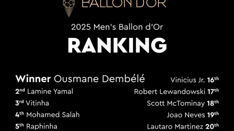 Dembélé se quedó con el Balón de Oro