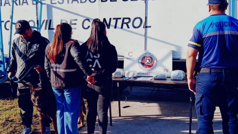Detienen a una mujer y secuestran droga en un puesto caminero de Paclín