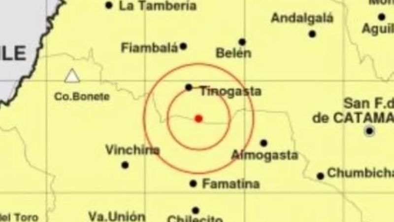 Un temblor de 4.2 de magnitud sacudió Catamarca