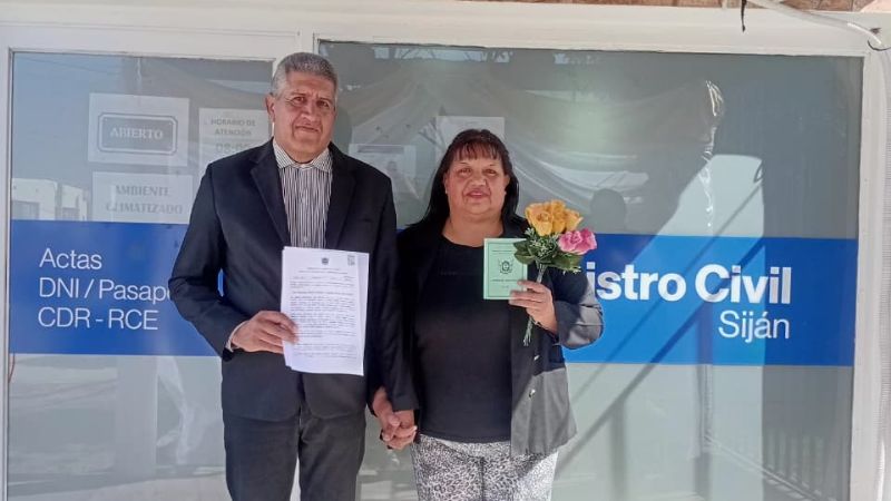 Un nuevo casamiento en Siján reafirma la importancia del Registro Civil en la vida comunitaria
