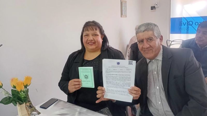 Un nuevo casamiento en Siján reafirma la importancia del Registro Civil en la vida comunitaria