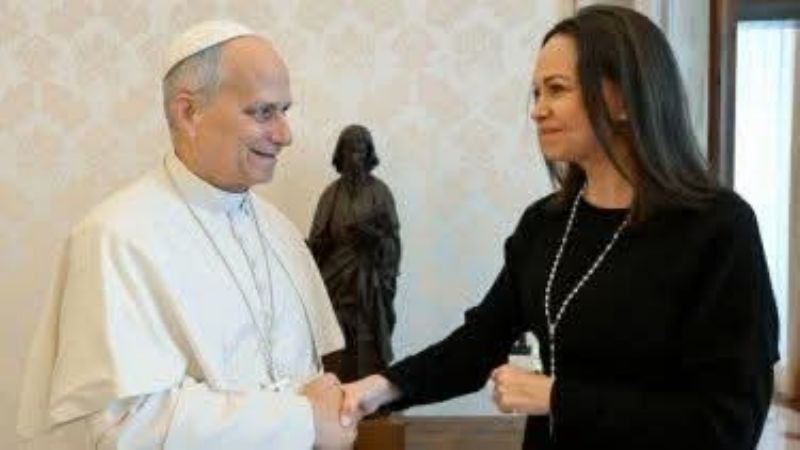 El Papa León XVI recibió a la líder opositora venezolana María Corina Machado