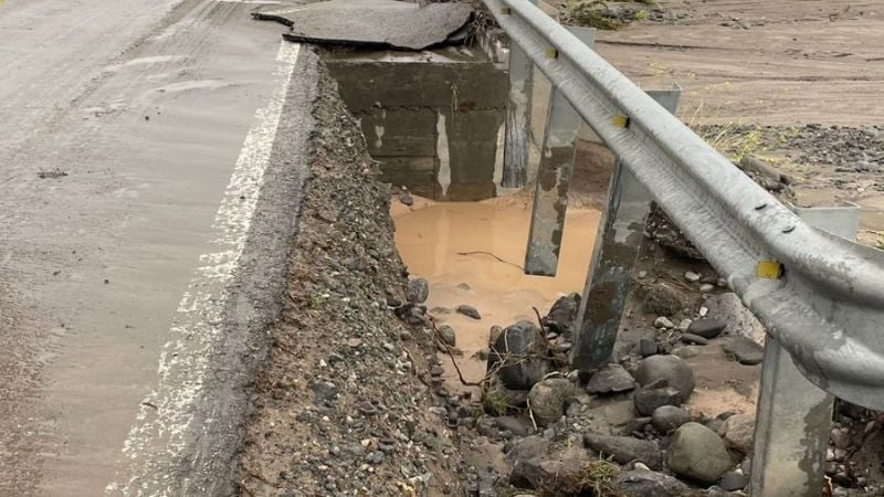 Precaución al circular por las rutas 40 y 60 debido a las intensas lluvias