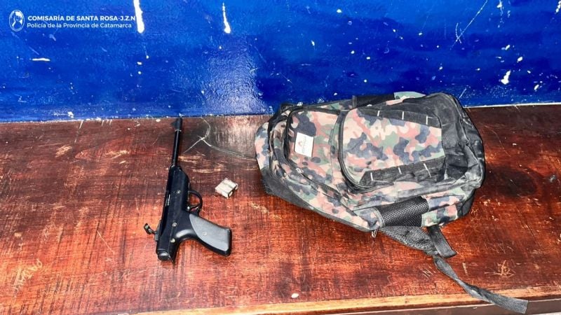 En Valle Viejo, la Policía secuestró un rifle de aire comprimido a un adolescente