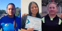 HISTÓRICO. Erika Roldán, Karen Luján y Rosana Rusch integraron la primera terna femenina en el Provincial.

