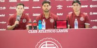 Tomás Guidara, Franco Petroli y Matías Sepúlveda, los tres refuerzos que llegaron a Lanús en este mercado.