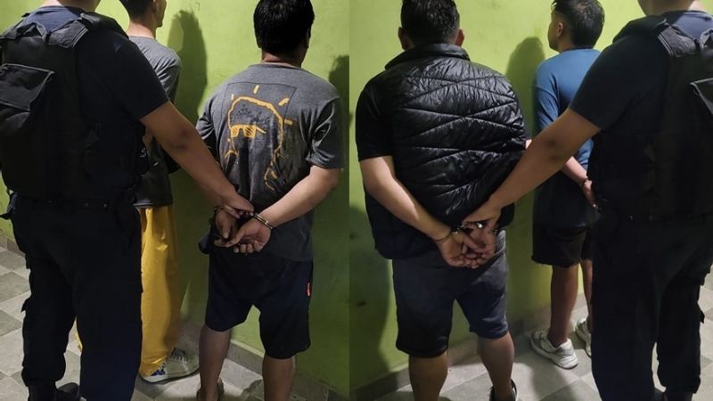 4 detenidos por una violenta pelea