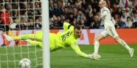 Con un derechazo, Mastantuono metió el tercero de Real Madrid.