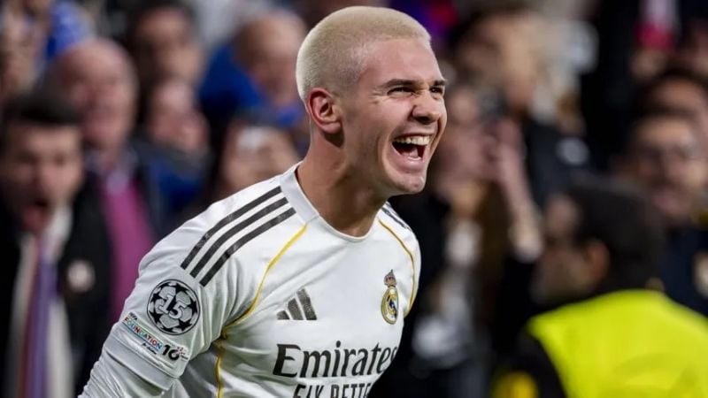 Mastantuono anotó en la goleada del Madrid