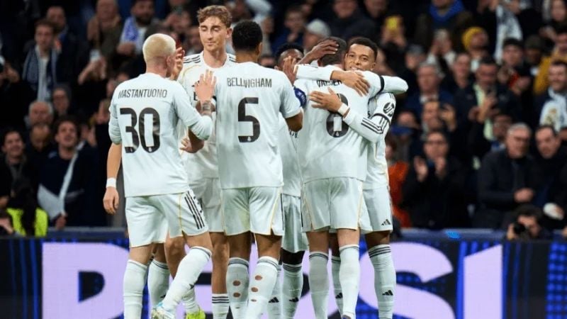 Mastantuono anotó en la goleada del Madrid