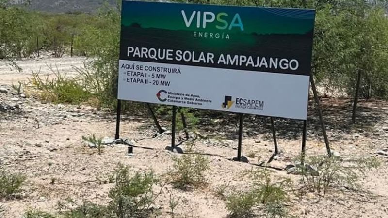 Santa María: avanza la construcción de planta de energía solar