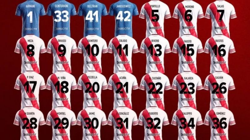 River presentó los dorsales de las camisetas en 2026