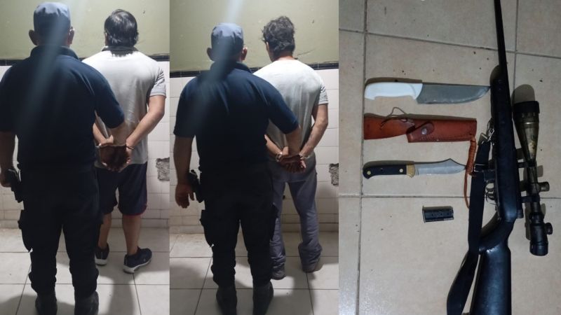 Arrestaron a supuestos cuatreros y le incautaron un arma