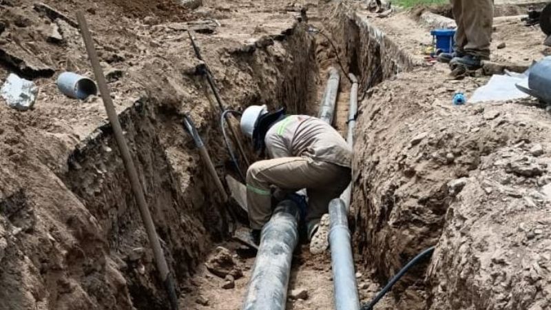 Finalizó la reparación de cañería y se normaliza el servicio