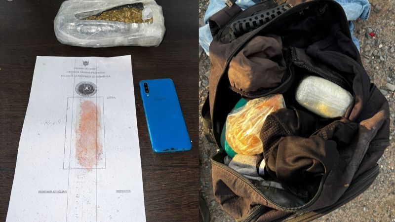 Incautan Marihuana y detienen a un joven en un puesto de control de Capayán