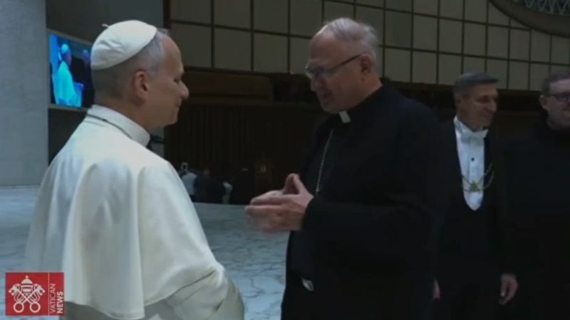 Urbanc saludó al Papa León en la Audiencia General