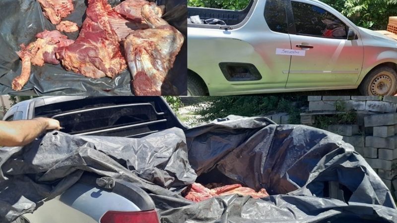 Decomisaron unos 90 kilos de carne vacuna