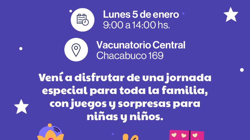 Celebración de Reyes en el Vacunatorio Central