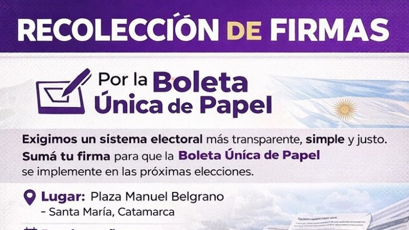 LLA impulsa la firma de los ciudadanos para la “Boleta Única”