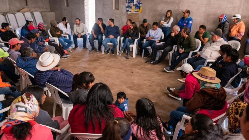 Dusso encabezó una reunión junto a las comunidades del Norte de Belén