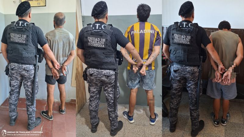 Tres personas trasladadas al Servicio Penitenciario Provincial