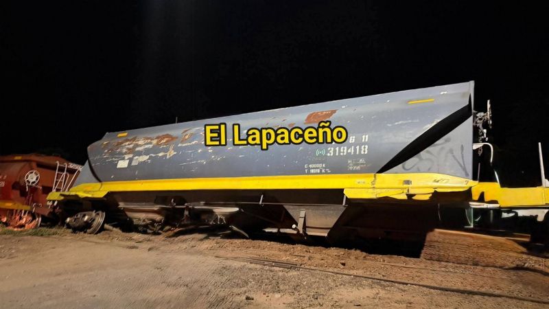 Descarriló un tren de carga en La Paz