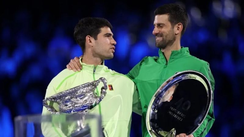 "Sos una inspiración" le dijo Alcaraz a Djokovic