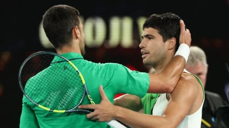 "Sos una inspiración" le dijo Alcaraz a Djokovic