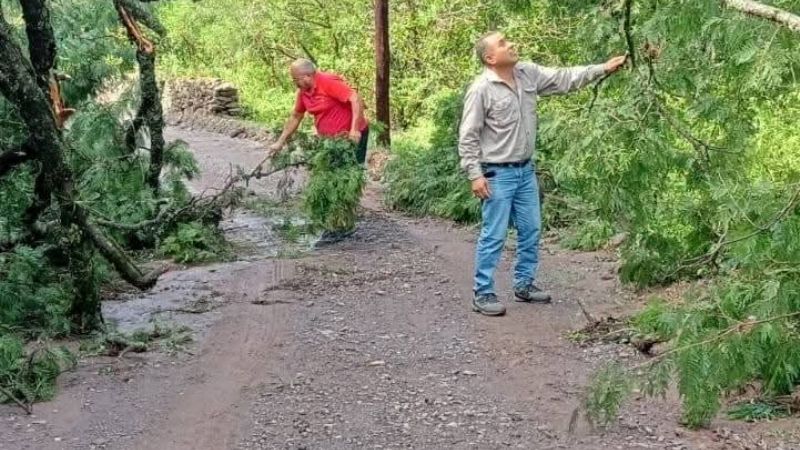 La tormenta causó estragos en Ancasti