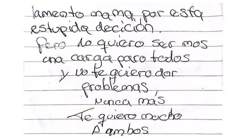 “No quiero ser más una carga para todos”, la carta que dejó el soldado que se suicidó