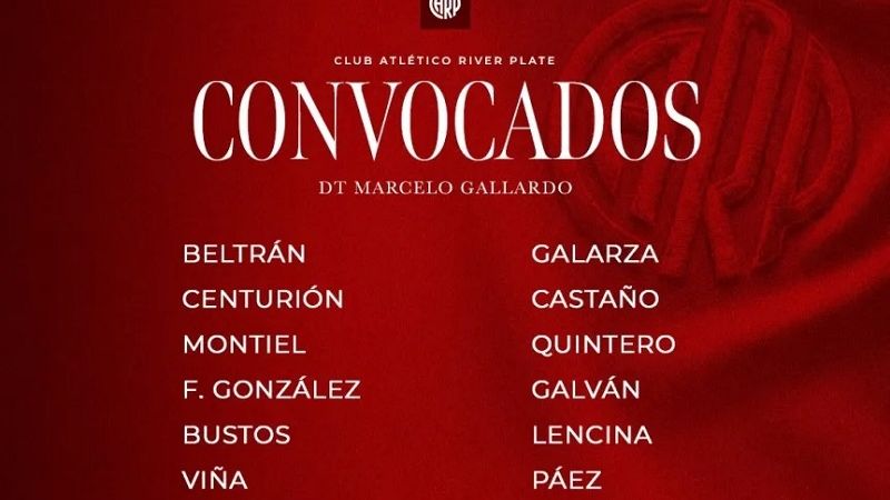 Convocados de River para la Copa Argentina