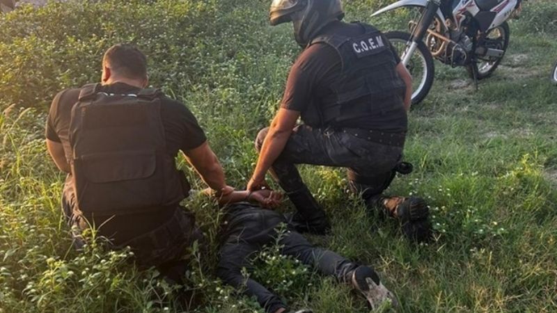 Delincuente quiso escapar de la policía por la vera del Río del Valle