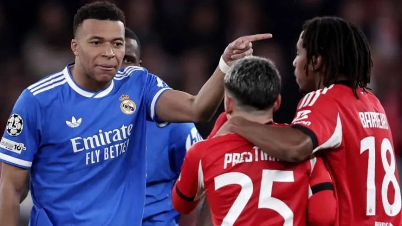 Mbappé pidió que expulsen Prestianni de la Champions