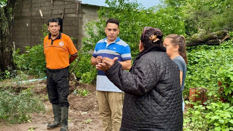 Asistencia y relevamiento tras el fuerte temporal en Lavalle