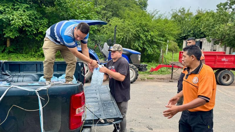 Asistencia y relevamiento tras el fuerte temporal en Lavalle