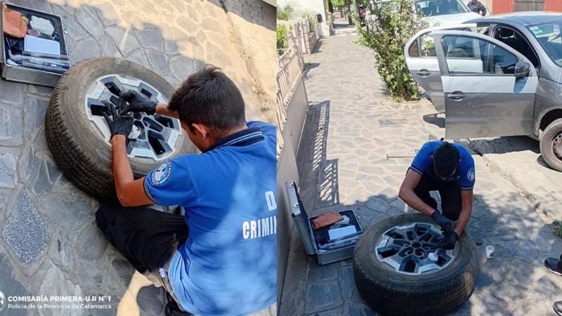 Robó una rueda de camioneta