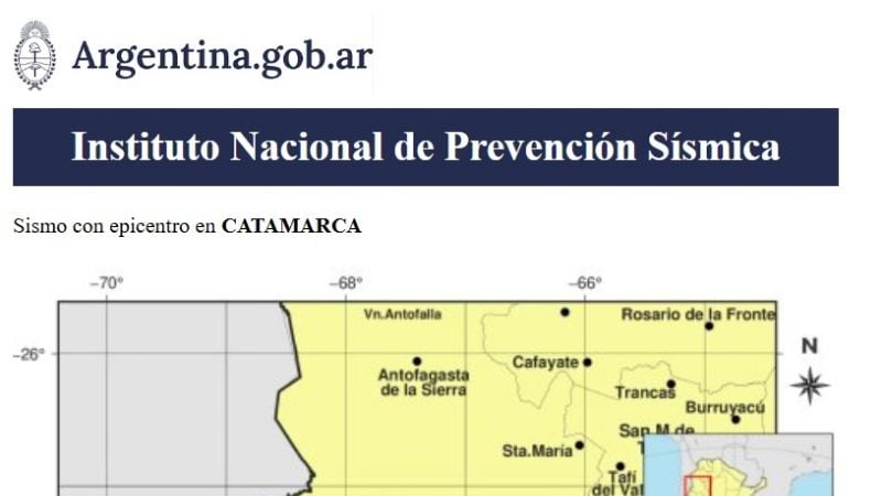 Se registraron dos sismos en el Oeste provincial