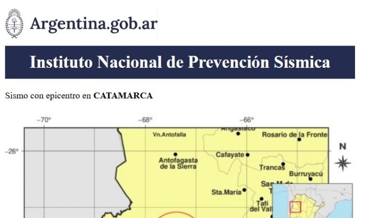 Se registraron dos sismos en el Oeste provincial