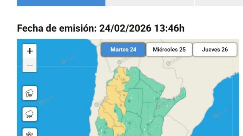 Nueva alerta meteorológica para Catamarca