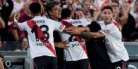 Gallardo, protagonista del festejo de los primeros goles de River; varios jugadores se fueron silbados.